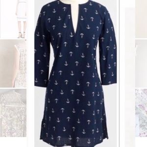 J Crew Factory Navy Anchor Cover-up Dress